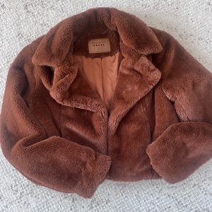 Blank Teddy Bear Fur Jacket Sz S